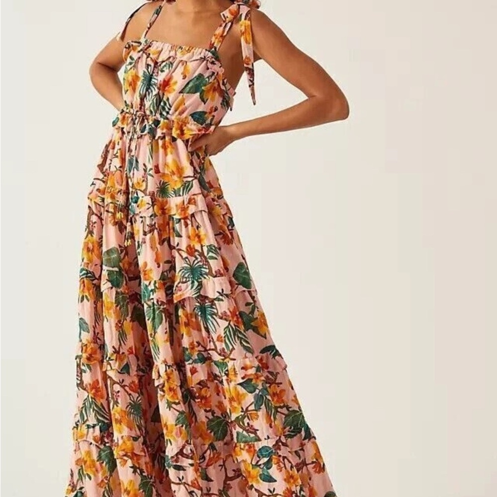 Floral Pink Maxi Dress